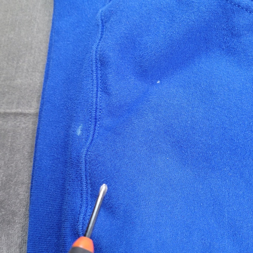 New York Rangers NHL Y2K Old Time Sports Hoodie Mens Large Blue‎ Pullover Flaw - Picture 7 of 8